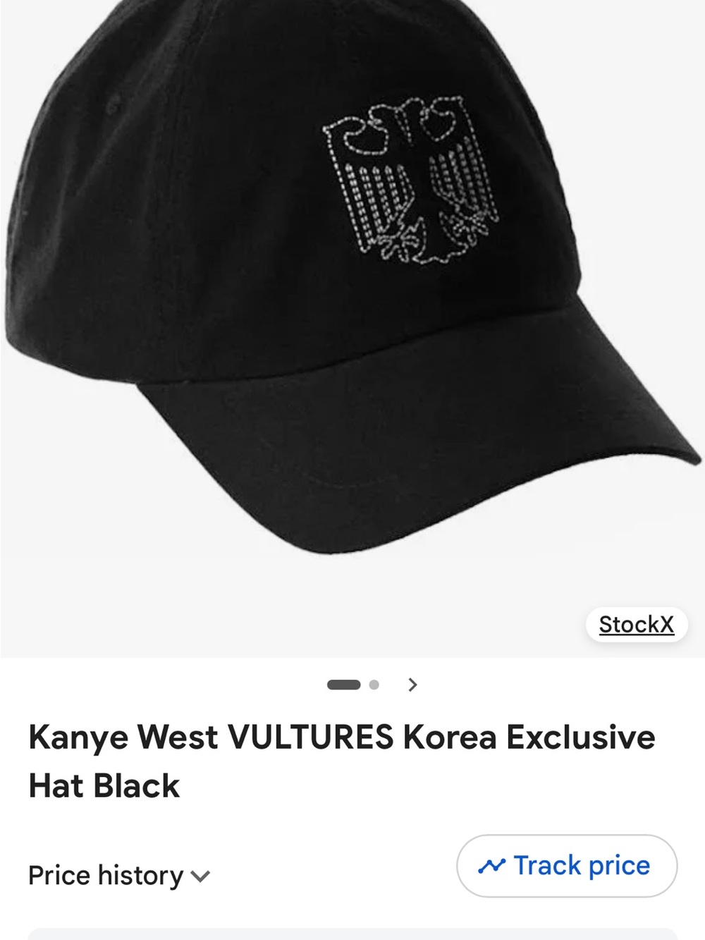 Yeezy Black Embroidered Crest Baseball Cap